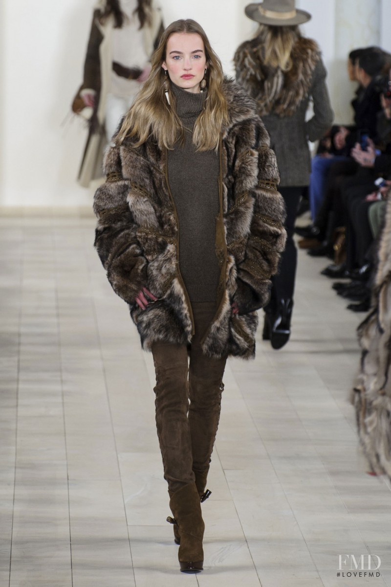 Maartje Verhoef featured in  the Ralph Lauren Collection fashion show for Autumn/Winter 2015