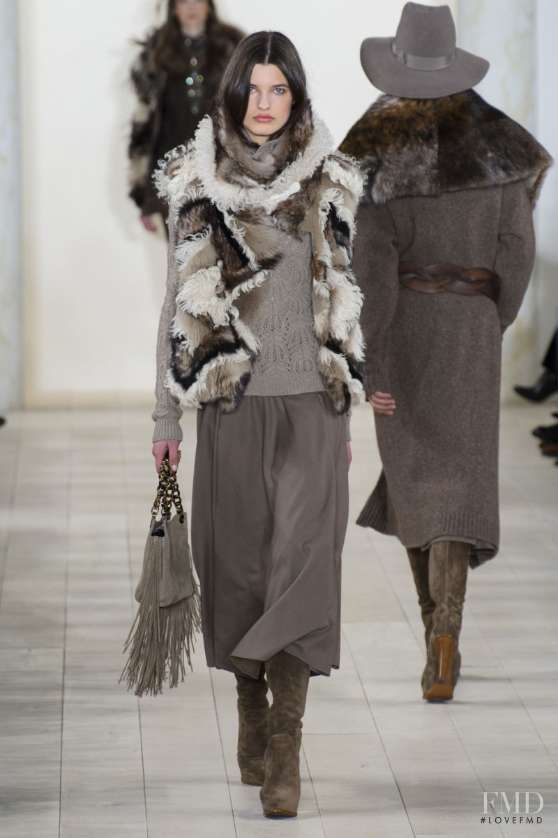 Julia van Os featured in  the Ralph Lauren Collection fashion show for Autumn/Winter 2015