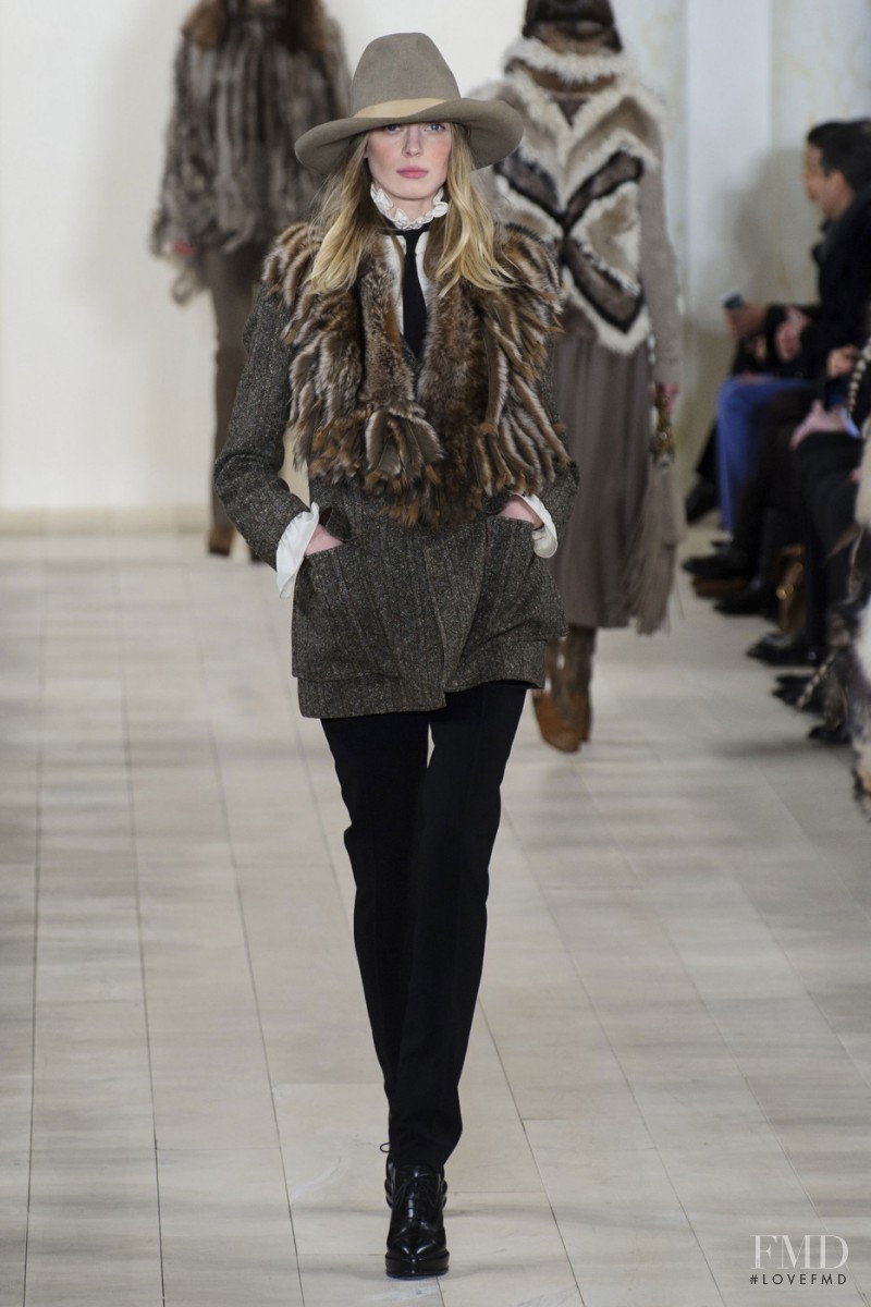 Olga Sherer featured in  the Ralph Lauren Collection fashion show for Autumn/Winter 2015
