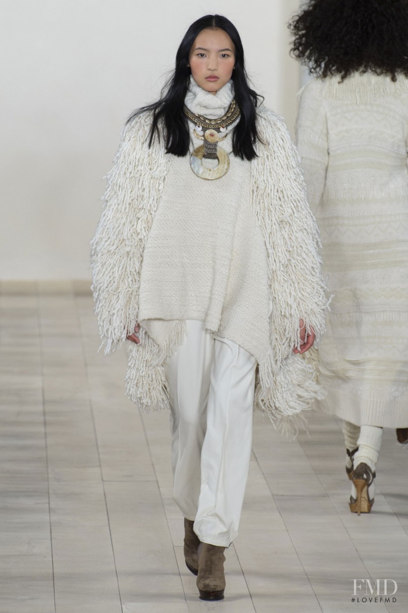 Luping Wang featured in  the Ralph Lauren Collection fashion show for Autumn/Winter 2015