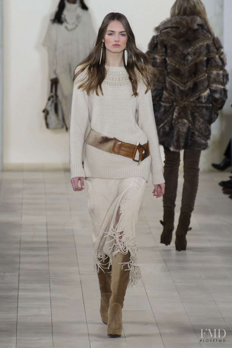 Agne Konciute featured in  the Ralph Lauren Collection fashion show for Autumn/Winter 2015