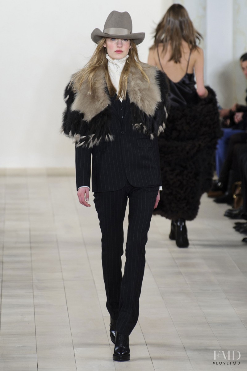Maartje Verhoef featured in  the Ralph Lauren Collection fashion show for Autumn/Winter 2015