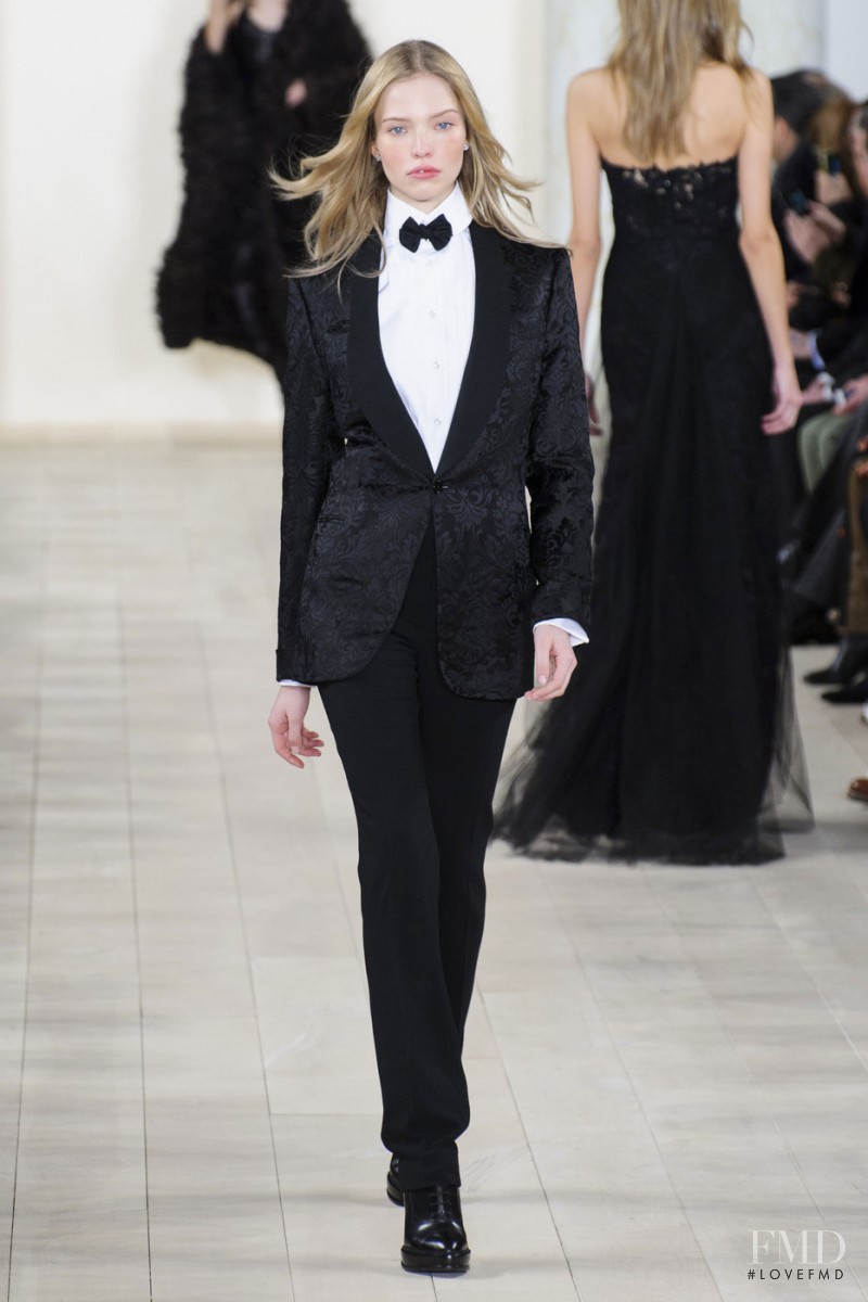 Sasha Luss featured in  the Ralph Lauren Collection fashion show for Autumn/Winter 2015