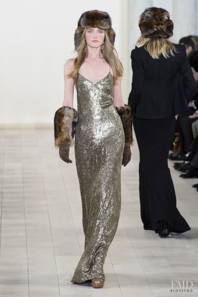 Vlada Roslyakova featured in  the Ralph Lauren Collection fashion show for Autumn/Winter 2015
