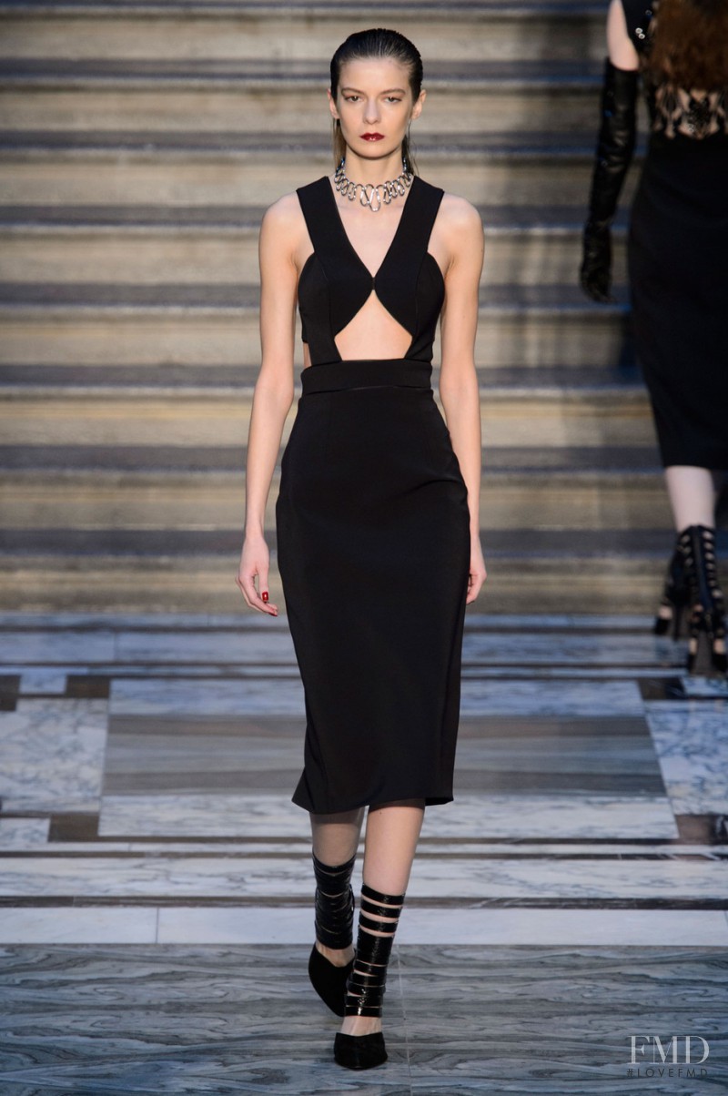 Dasha Denisenko featured in  the Julien Macdonald fashion show for Autumn/Winter 2015