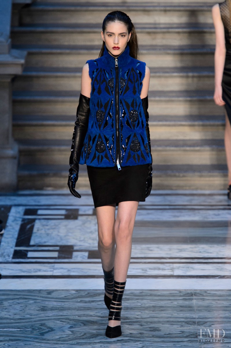 Tako Natsvlishvili featured in  the Julien Macdonald fashion show for Autumn/Winter 2015