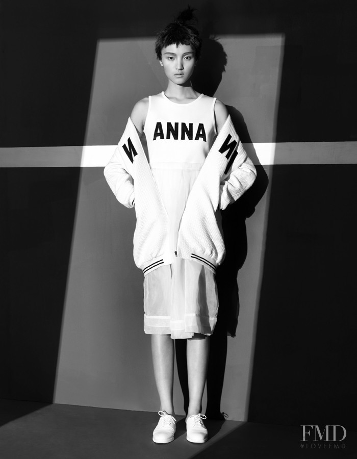 Luping Wang featured in  the Annakiki lookbook for Spring/Summer 2015