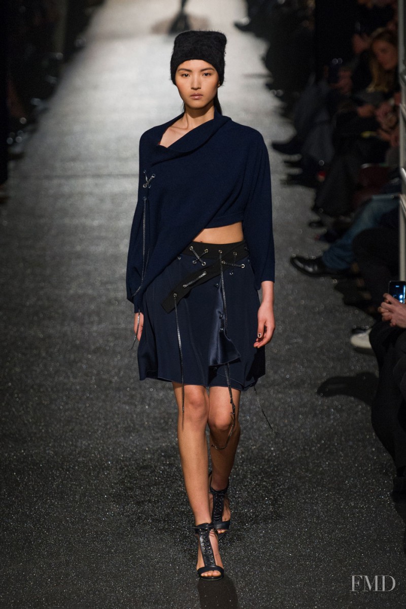 Luping Wang featured in  the Alexis Mabille fashion show for Autumn/Winter 2015