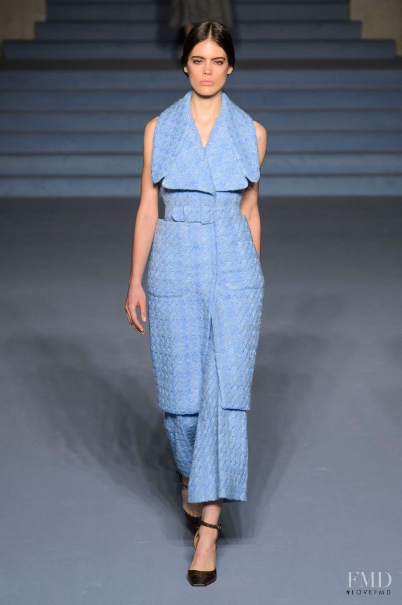 Taja Feistner featured in  the Emilia Wickstead fashion show for Autumn/Winter 2015