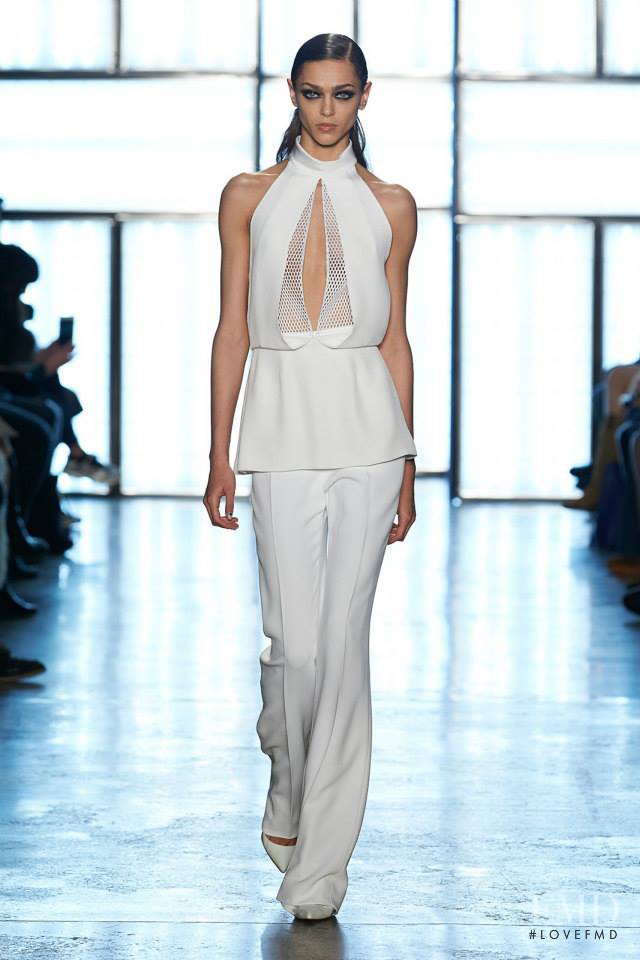 Zhenya Katava featured in  the Cushnie Et Ochs fashion show for Autumn/Winter 2015