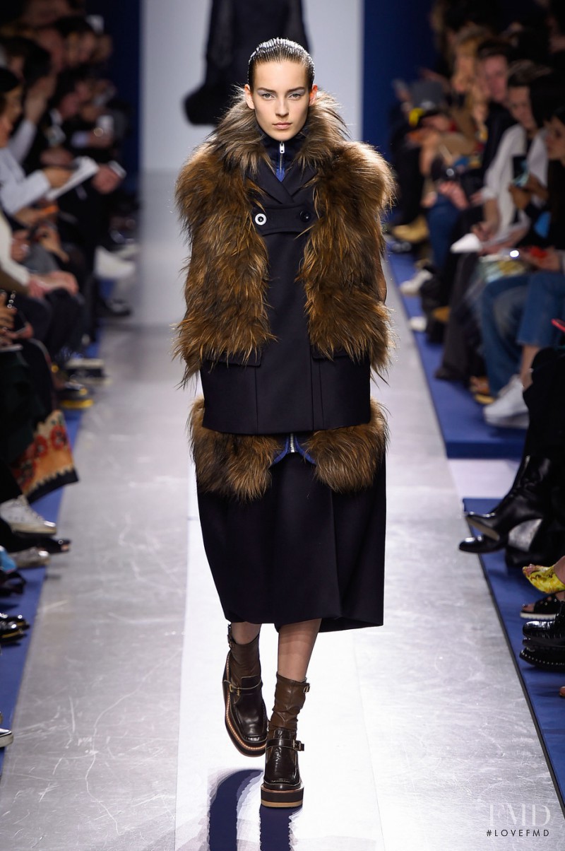 Julia Bergshoeff featured in  the Sacai fashion show for Autumn/Winter 2015