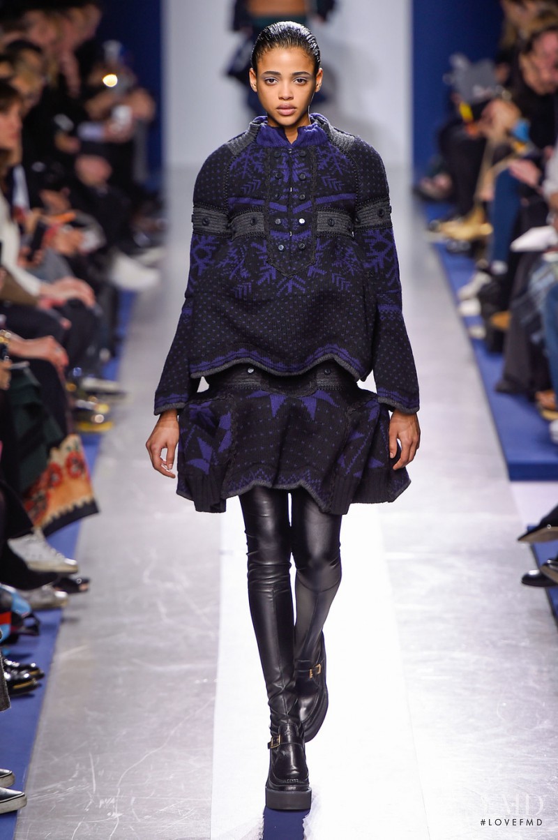 Aya Jones featured in  the Sacai fashion show for Autumn/Winter 2015