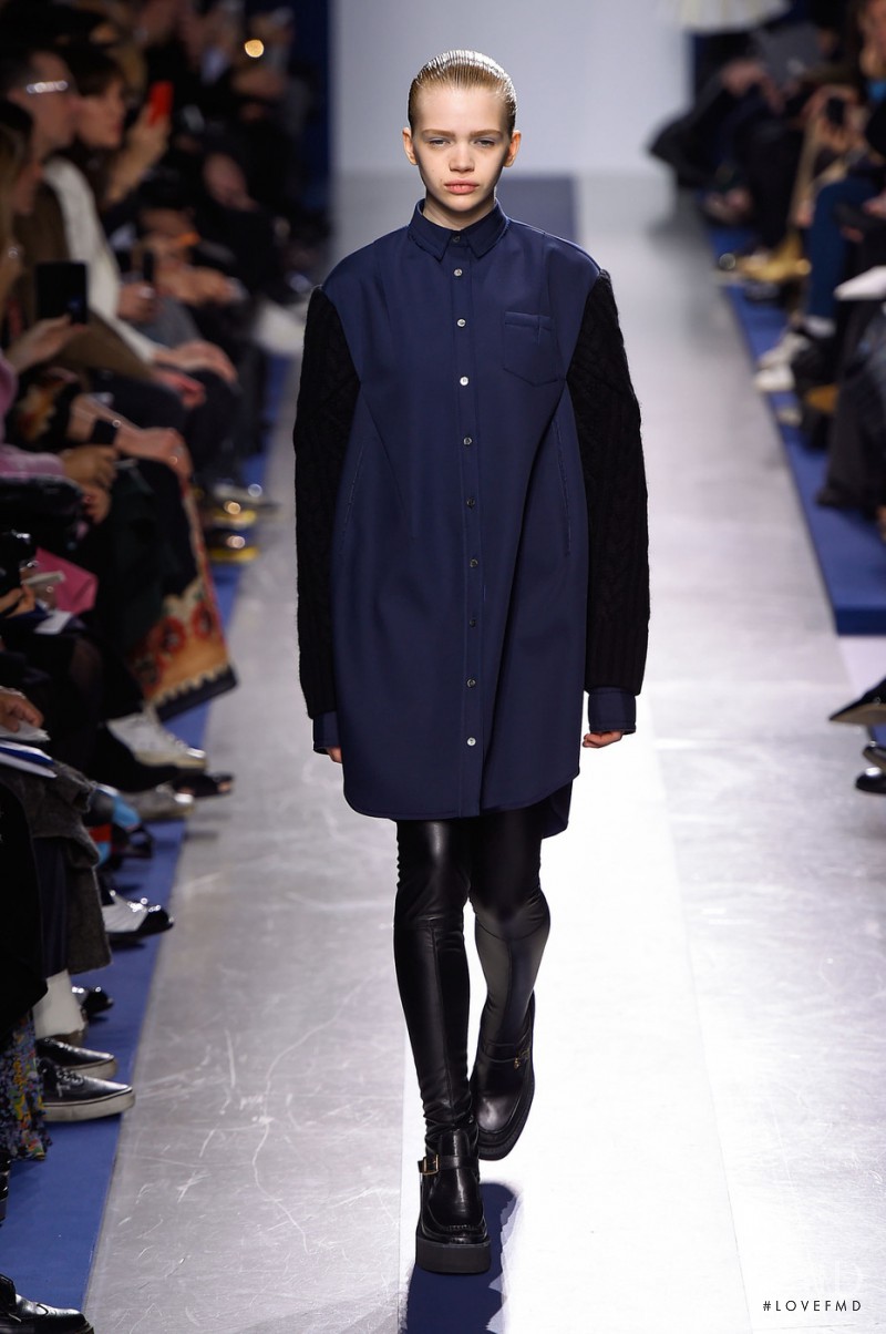 Stella Lucia featured in  the Sacai fashion show for Autumn/Winter 2015