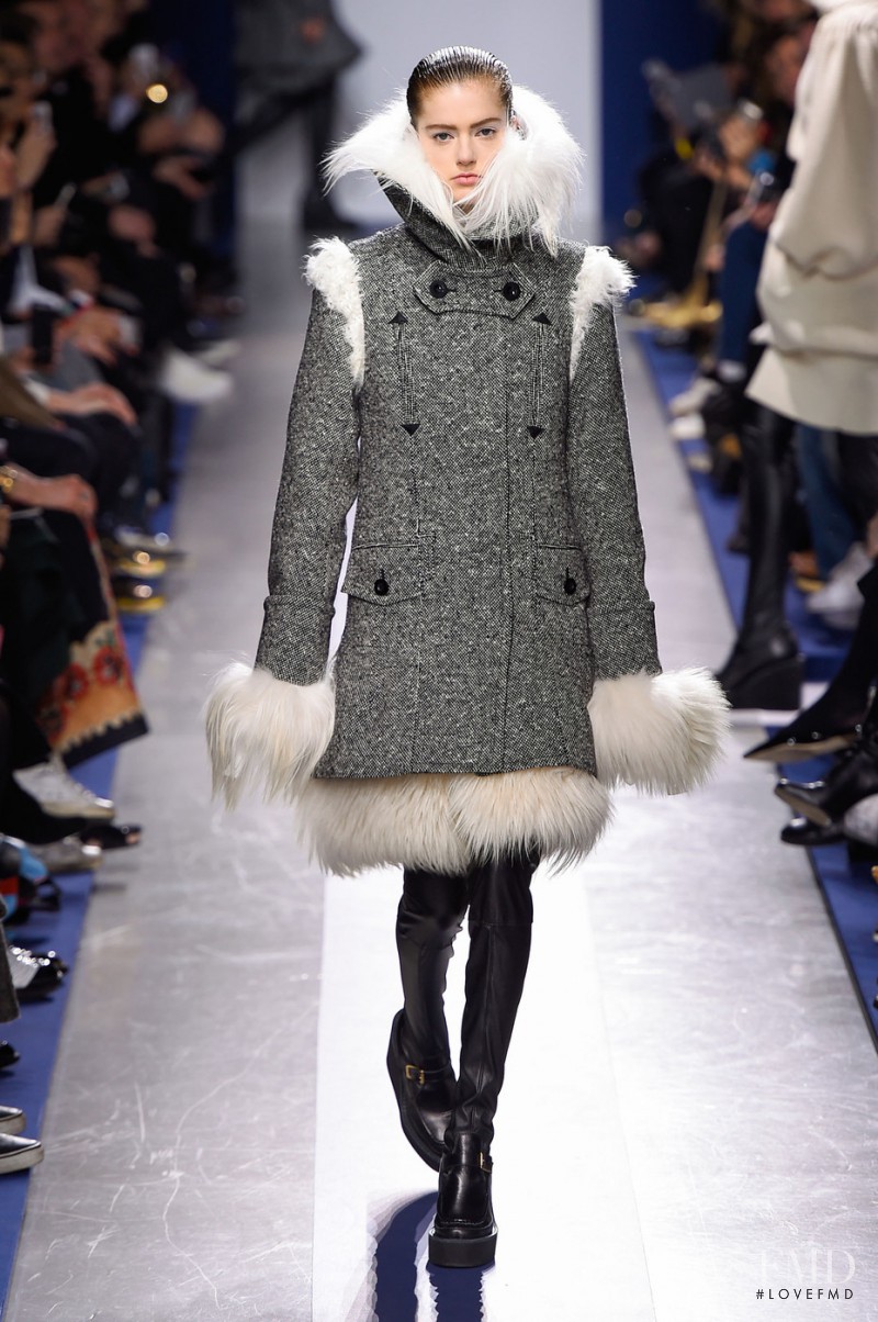 Emmy Rappe featured in  the Sacai fashion show for Autumn/Winter 2015