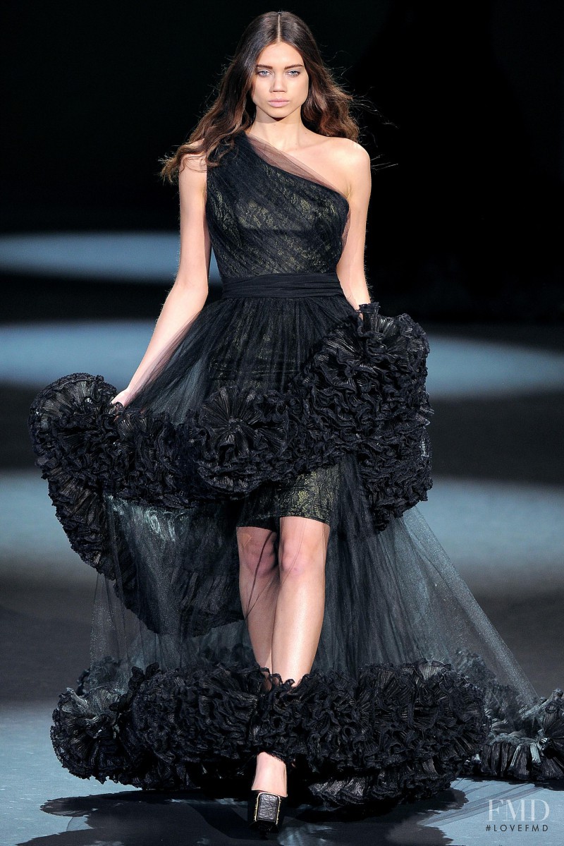 Jacqueline Oloniceva featured in  the Christian Siriano fashion show for Autumn/Winter 2011