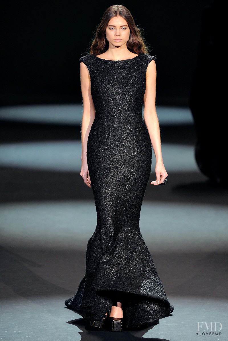 Jacqueline Oloniceva featured in  the Christian Siriano fashion show for Autumn/Winter 2011
