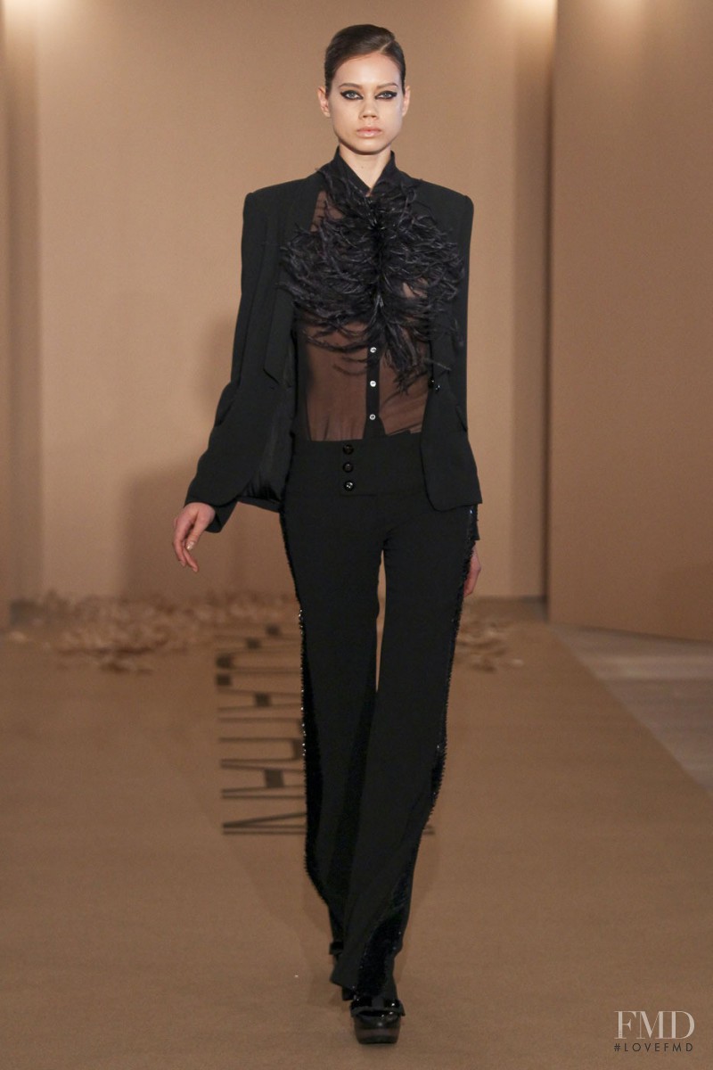 Jacqueline Oloniceva featured in  the Paola Frani fashion show for Autumn/Winter 2011