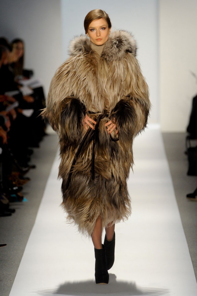 Andreea Diaconu featured in  the Dennis Basso fashion show for Autumn/Winter 2011