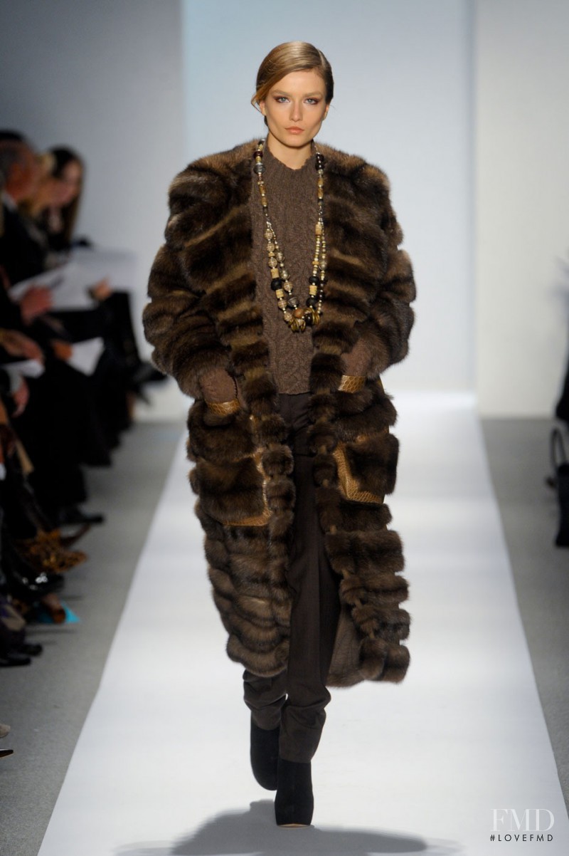 Andreea Diaconu featured in  the Dennis Basso fashion show for Autumn/Winter 2011