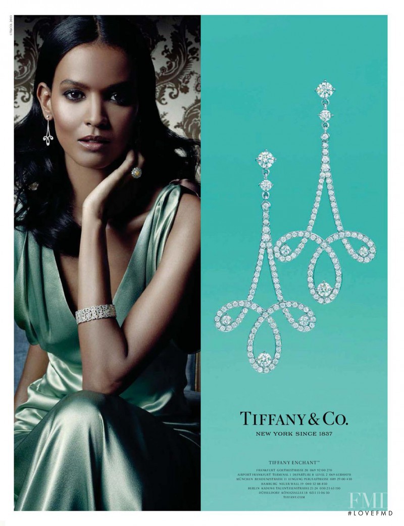 Liya Kebede featured in  the Tiffany & Co. advertisement for Autumn/Winter 2013
