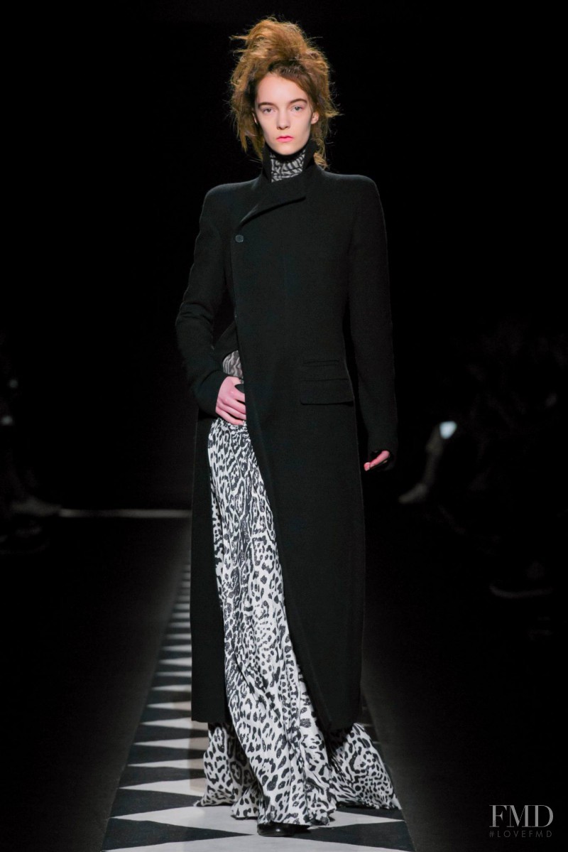 Irina Liss featured in  the Haider Ackermann fashion show for Autumn/Winter 2015