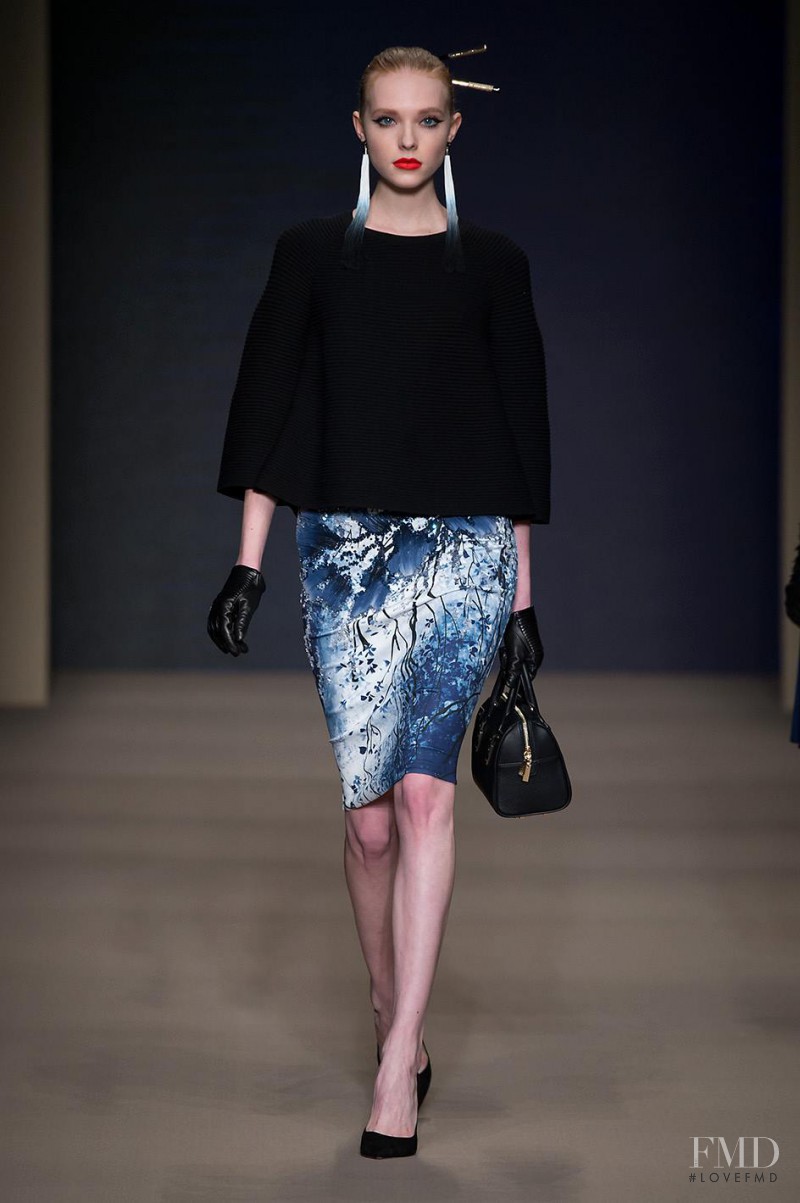 Kimi Nastya Zhidkova featured in  the Elisabetta Franchi fashion show for Autumn/Winter 2015