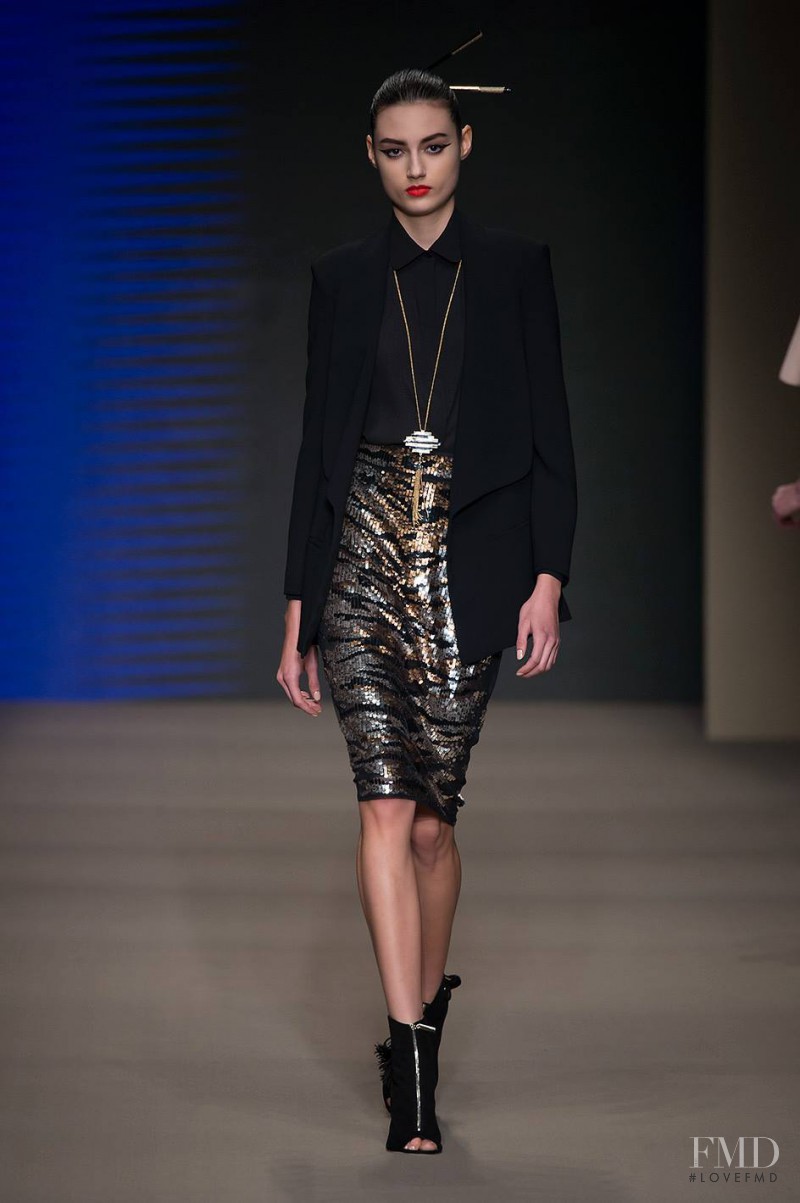 Bruna Ludtke featured in  the Elisabetta Franchi fashion show for Autumn/Winter 2015