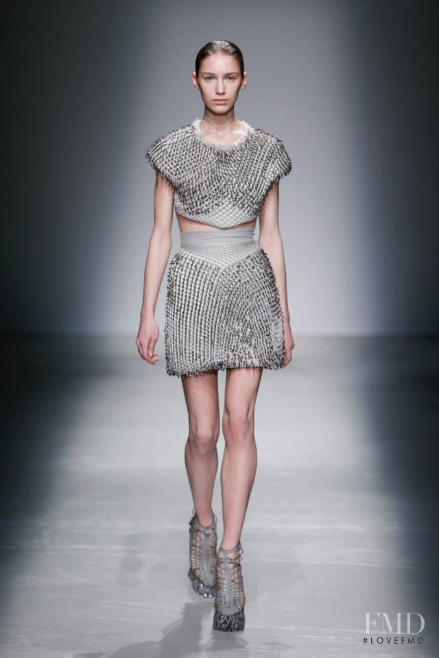 Sofia Tesmenitskaya featured in  the Iris Van Herpen fashion show for Autumn/Winter 2015