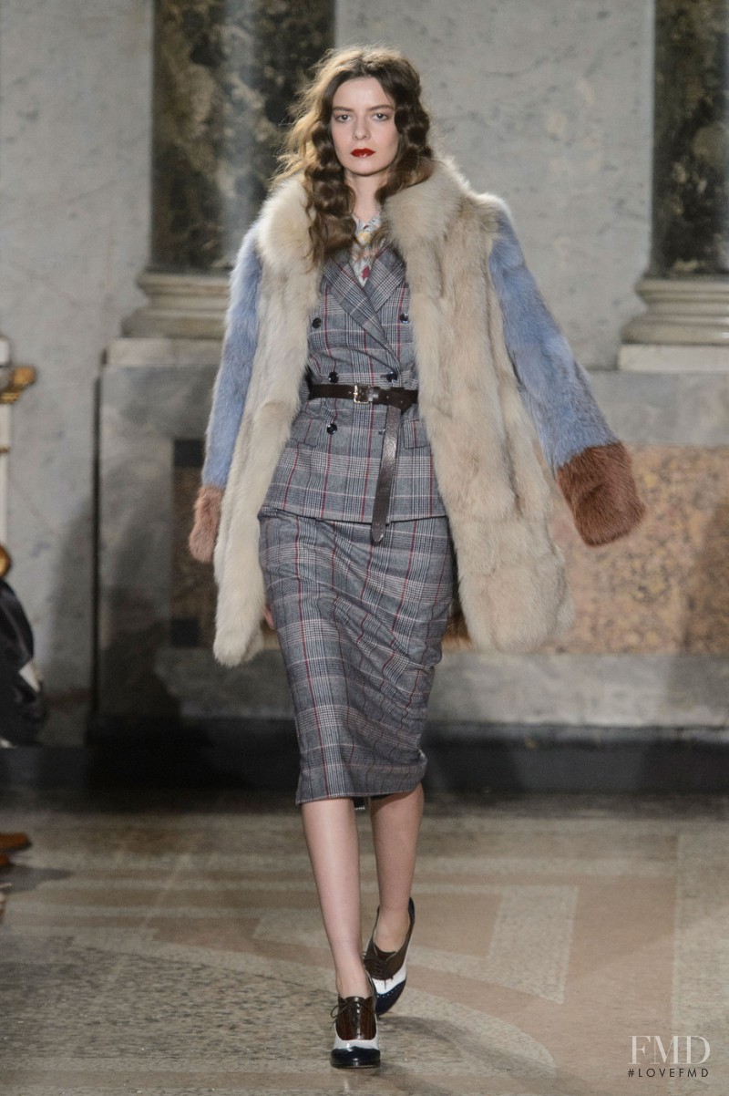 Dasha Denisenko featured in  the be Blumarine fashion show for Autumn/Winter 2015