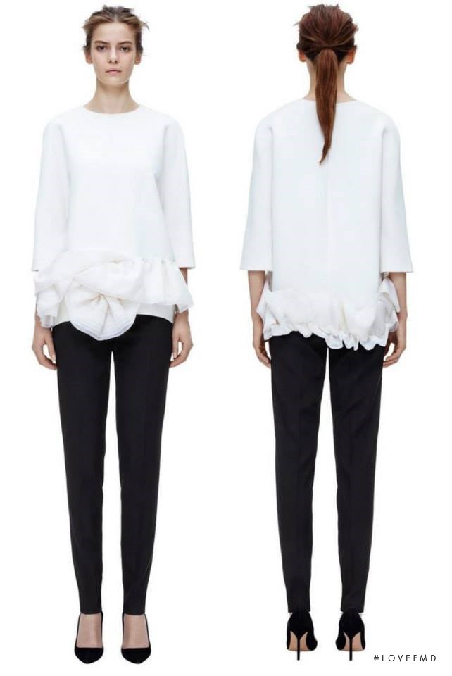 Dasha Denisenko featured in  the Victoria Beckham lookbook for Autumn/Winter 2014