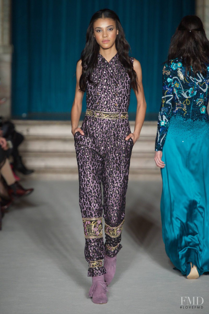 Sasha Hronis featured in  the Matthew Williamson fashion show for Autumn/Winter 2015