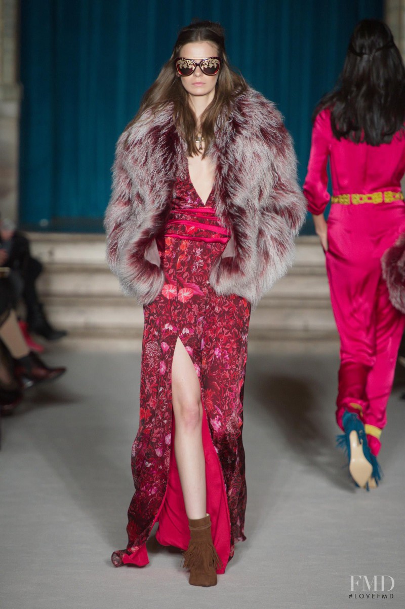 Dasha Denisenko featured in  the Matthew Williamson fashion show for Autumn/Winter 2015