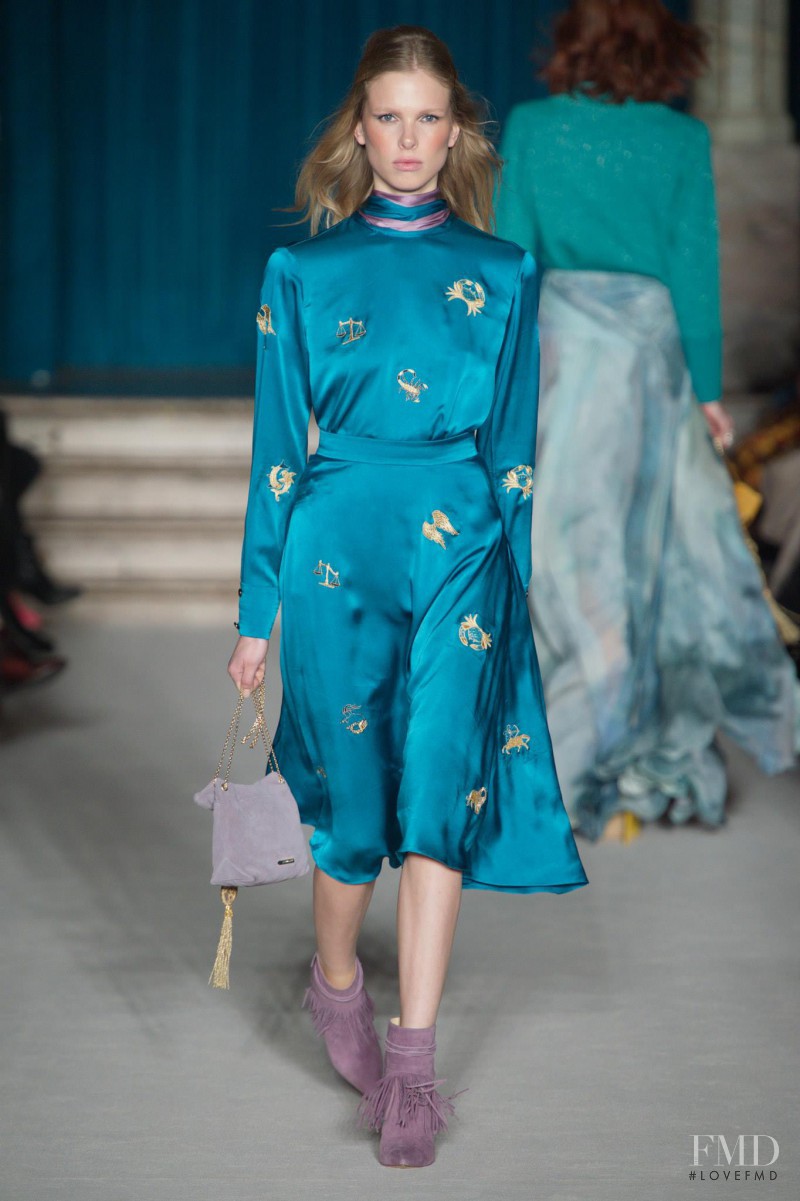 Lina Berg featured in  the Matthew Williamson fashion show for Autumn/Winter 2015