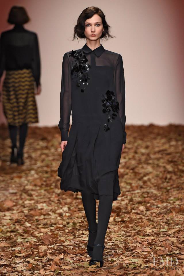Viola Rogacka featured in  the Jasper Conran fashion show for Autumn/Winter 2015