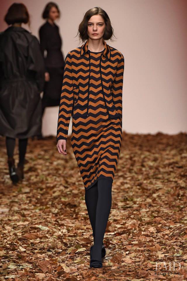 Dasha Denisenko featured in  the Jasper Conran fashion show for Autumn/Winter 2015
