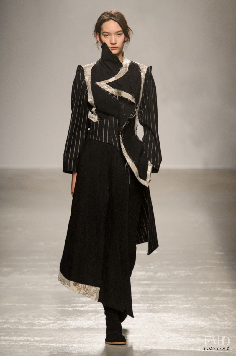Mona Matsuoka featured in  the Aganovich fashion show for Autumn/Winter 2015
