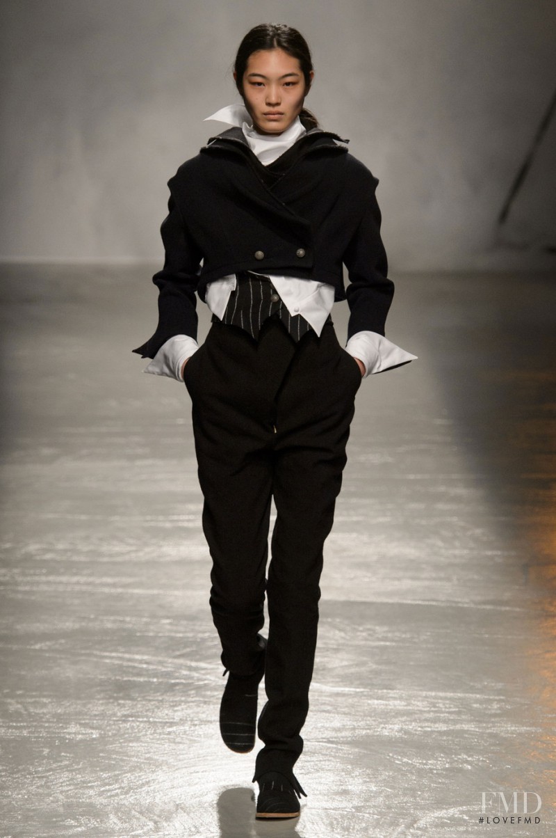 Chiharu Okunugi featured in  the Aganovich fashion show for Autumn/Winter 2015