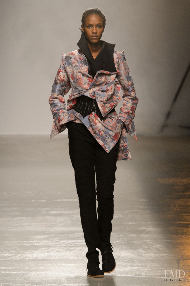 Leila Ndabirabe featured in  the Aganovich fashion show for Autumn/Winter 2015