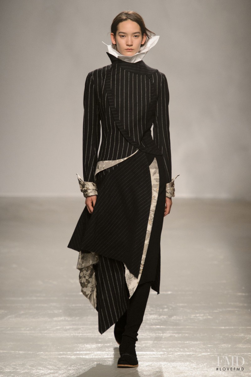 Mona Matsuoka featured in  the Aganovich fashion show for Autumn/Winter 2015