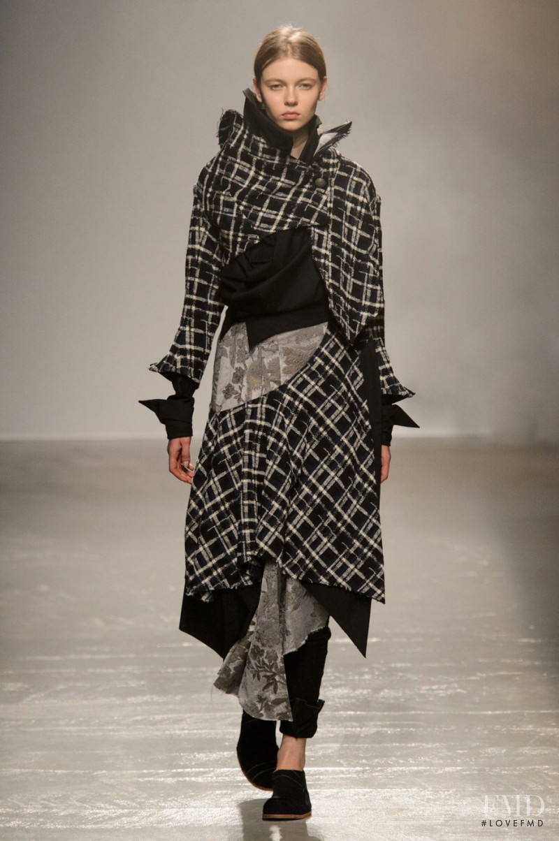 Katya Ledneva featured in  the Aganovich fashion show for Autumn/Winter 2015