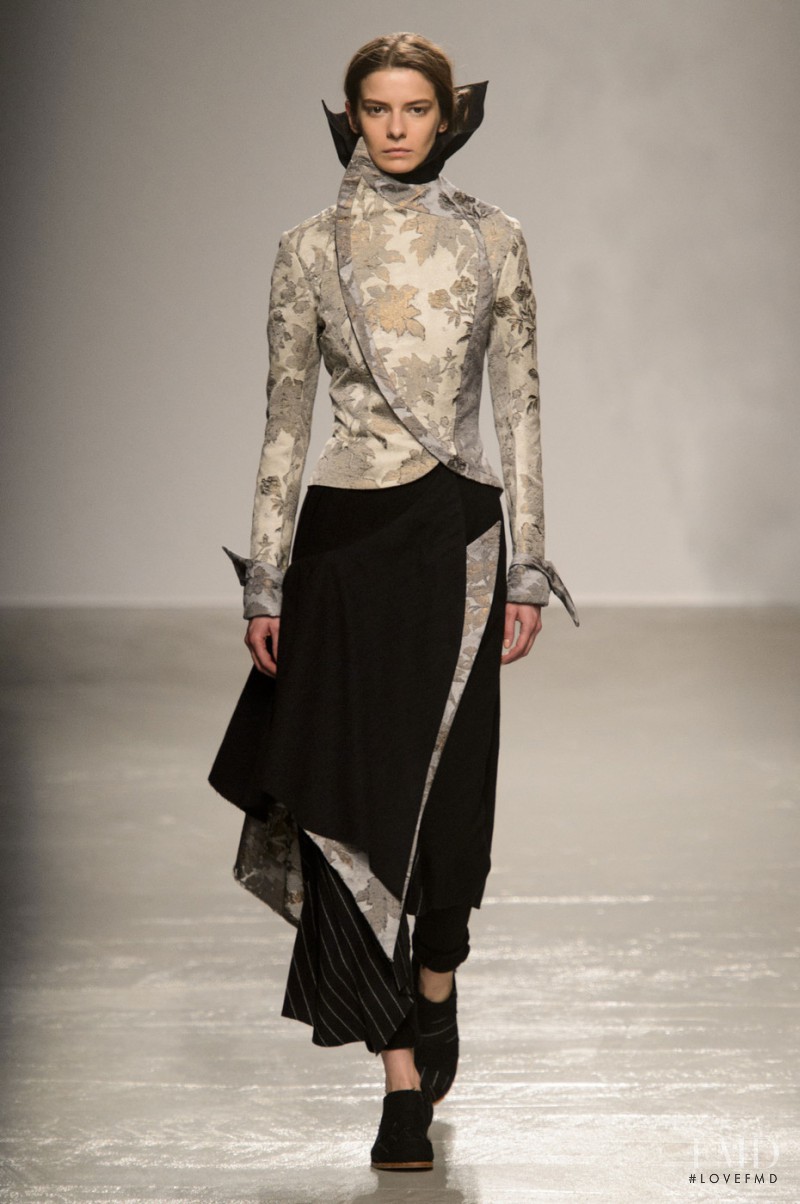 Dasha Denisenko featured in  the Aganovich fashion show for Autumn/Winter 2015