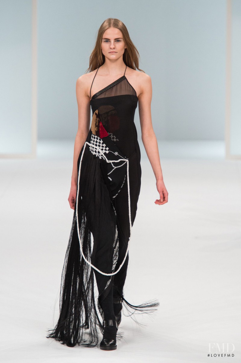 Kristina Petrosiute featured in  the Hussein Chalayan fashion show for Autumn/Winter 2015