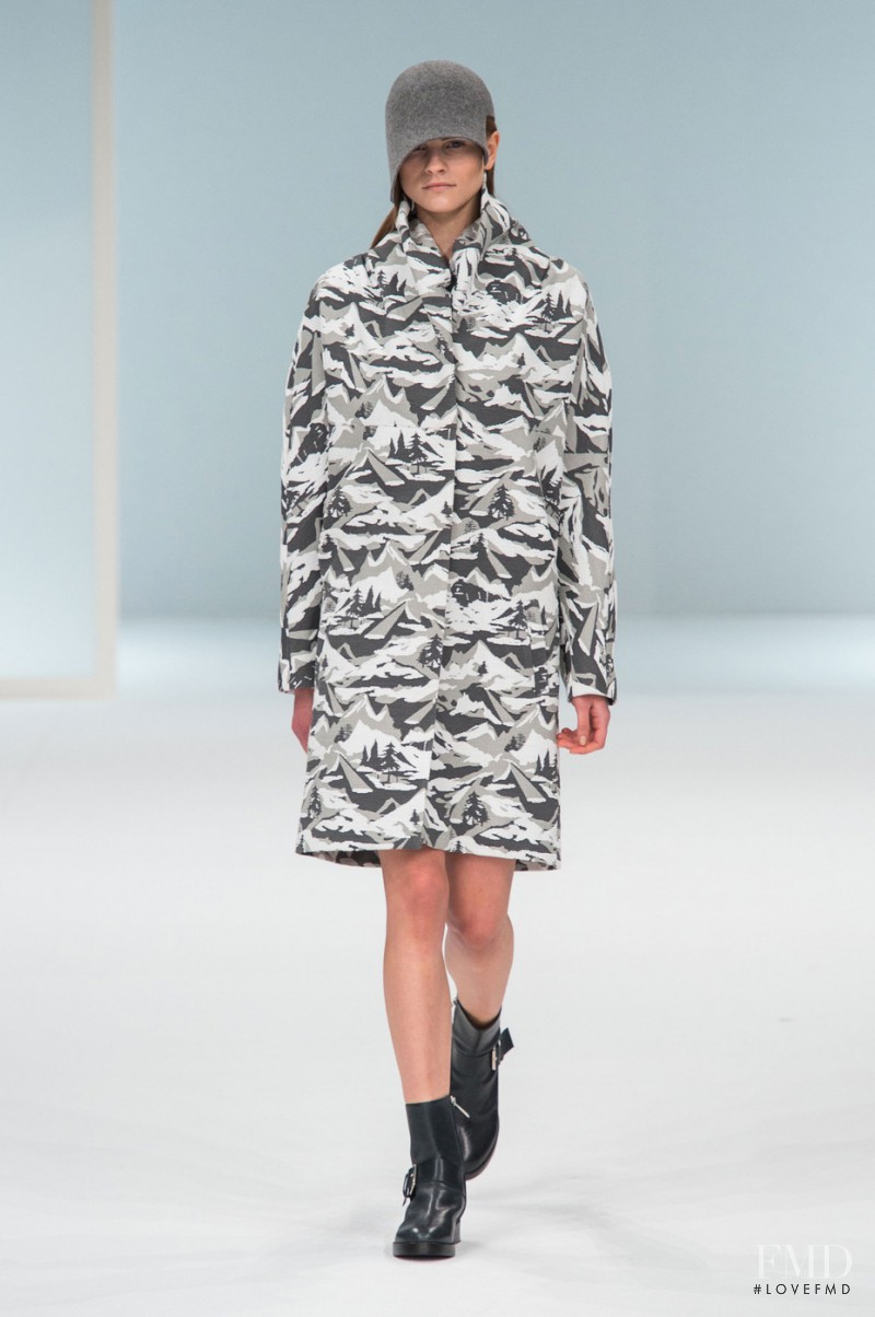 Kristina Petrosiute featured in  the Hussein Chalayan fashion show for Autumn/Winter 2015