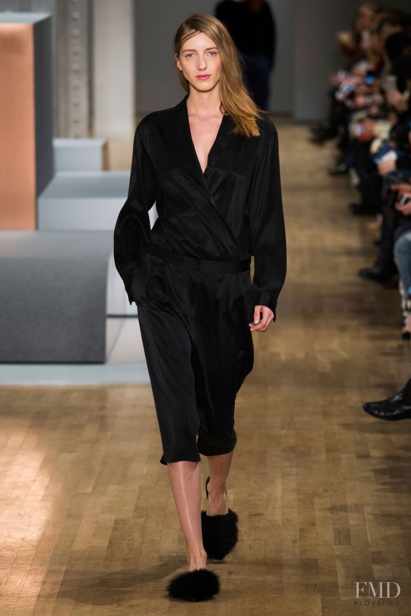 Iris Egbers featured in  the Tibi fashion show for Autumn/Winter 2015