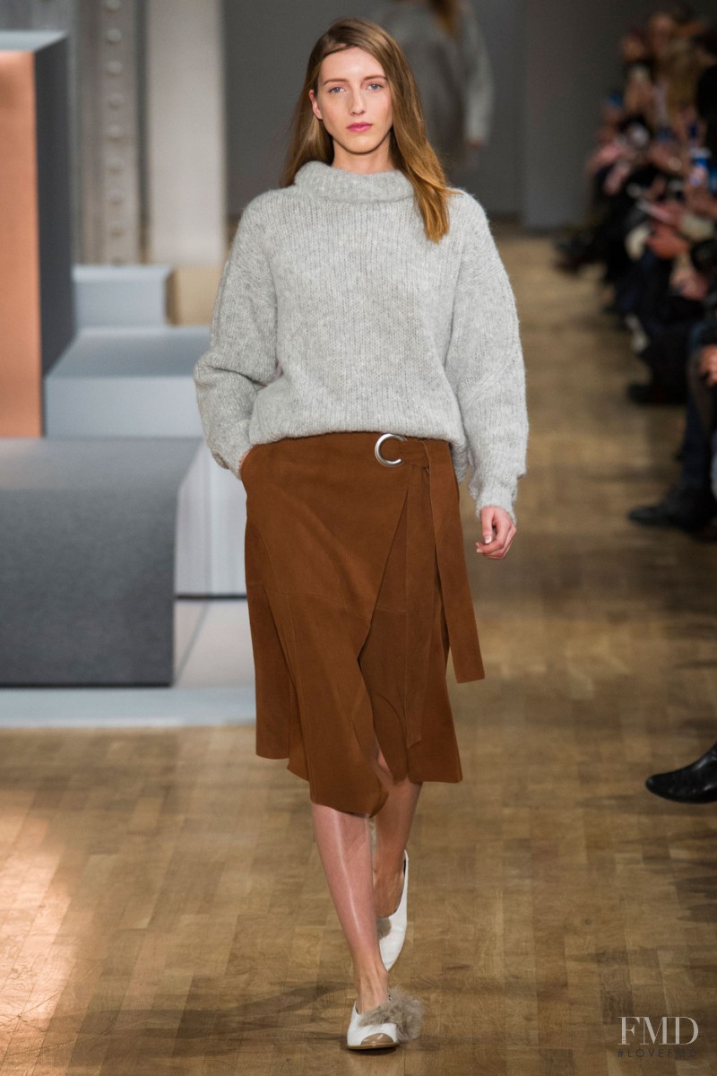 Iris Egbers featured in  the Tibi fashion show for Autumn/Winter 2015