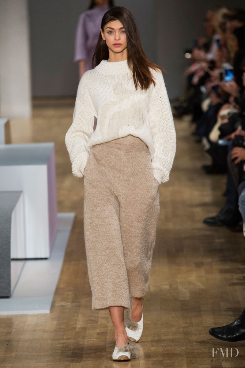 Zhenya Katava featured in  the Tibi fashion show for Autumn/Winter 2015
