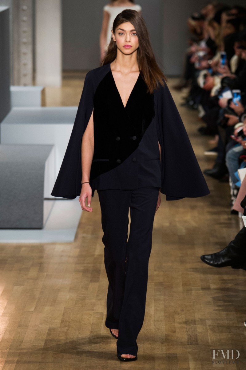 Zhenya Katava featured in  the Tibi fashion show for Autumn/Winter 2015