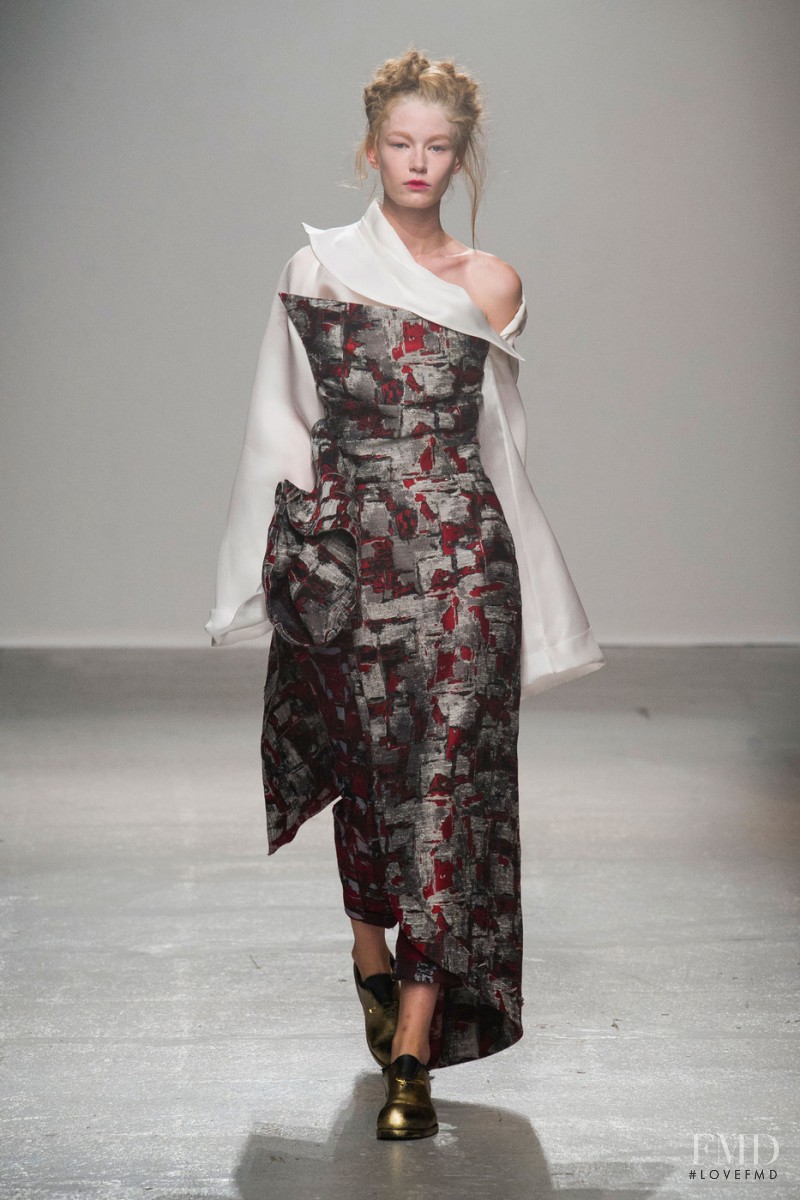 Hollie May Saker featured in  the Aganovich fashion show for Spring/Summer 2015