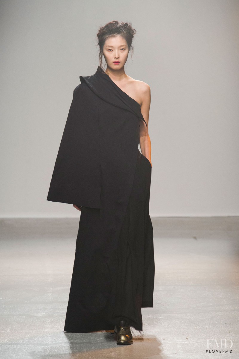 Sung Hee Kim featured in  the Aganovich fashion show for Spring/Summer 2015