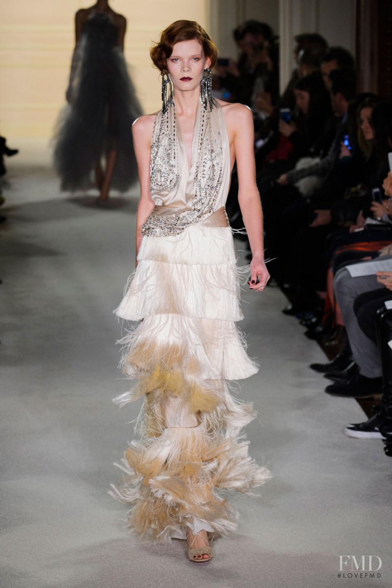 Irina Kravchenko featured in  the Marchesa fashion show for Autumn/Winter 2015